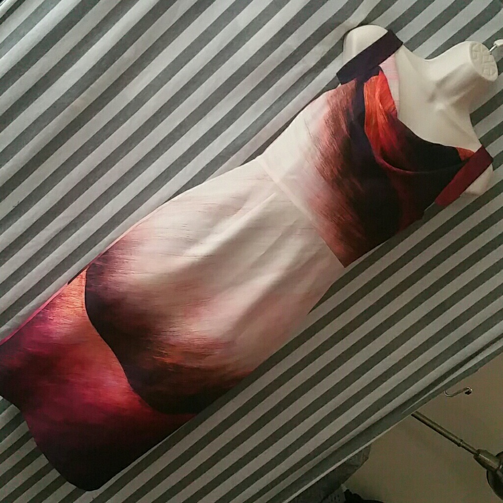 Black Halo Multicolor Midi Dress